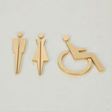 Luxury Matt Surface Metal Washroom Sign, Bathroom Sign, Restroom Sign, Toilet Sign, Disabled Sign, Handicapped Sign