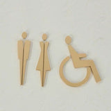 Luxury Matt Surface Metal Washroom Sign, Bathroom Sign, Restroom Sign, Toilet Sign, Disabled Sign, Handicapped Sign