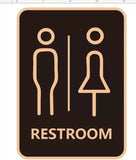 Custom Acrylic Rectangle Washroom Sign, Bathroom Sign, Restroom Sign, Toilet Sign, Floor Number Sign