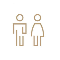 Luxury Matt Surface Metal Washroom Sign, Bathroom Sign, Restroom Sign, Toilet Sign, Disabled Sign, Handicapped Sign, Braille Sign