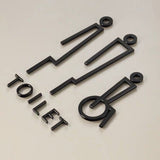 Luxury Matt Surface Metal Washroom Sign, Bathroom Sign, Restroom Sign, Toilet Sign, Disabled Sign, Handicapped Sign