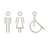 Luxury Matt Surface Metal Washroom Sign, Bathroom Sign, Restroom Sign, Toilet Sign, Disabled Sign, Handicapped Sign