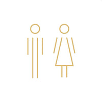 Luxury Matt Surface Metal Washroom Sign, Bathroom Sign, Restroom Sign, Toilet Sign, Disabled Sign, Handicapped Sign