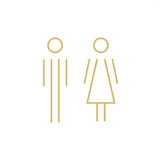 Luxury Matt Surface Metal Washroom Sign, Bathroom Sign, Restroom Sign, Toilet Sign, Disabled Sign, Handicapped Sign