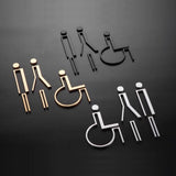 Luxury Matt Surface Metal Washroom Sign, Bathroom Sign, Restroom Sign, Toilet Sign, Disabled Sign, Handicapped Sign