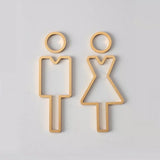 Luxury Matt Surface Metal Washroom Sign, Bathroom Sign, Restroom Sign, Toilet Sign