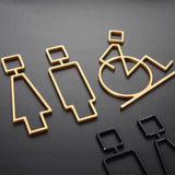 Luxury Matt Surface Metal Washroom Sign, Bathroom Sign, Restroom Sign, Toilet Sign, Disabled Sign, Handicapped Sign