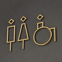 Luxury Matt Surface Metal Washroom Sign, Bathroom Sign, Restroom Sign, Toilet Sign, Disabled Sign, Handicapped Sign