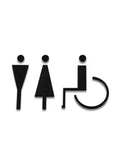 Luxury Matt Surface Metal Washroom Sign, Bathroom Sign, Restroom Sign, Toilet Sign, Disabled Sign, Baby Changing Sign