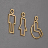 Luxury Matt Surface Metal Washroom Sign, Bathroom Sign, Restroom Sign, Toilet Sign, Disabled Sign, Handicapped Sign