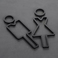 Luxury Matt Surface Metal Washroom Sign, Bathroom Sign, Restroom Sign, Toilet Sign