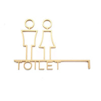 Luxury Matt Surface Side Mount Washroom Sign, Bathroom Sign, Restroom Sign, Toilet Sign