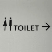 Luxury Matt Surface Metal Washroom Sign, Bathroom Sign, Restroom Sign, Toilet Sign