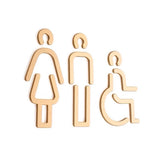 Luxury Matt Surface Metal Washroom Sign, Bathroom Sign, Restroom Sign, Toilet Sign, Disabled Sign, Handicapped Sign