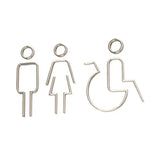 Deluxe Brass Washroom Sign, Bathroom Sign, Restroom Sign, Toilet Sign, Disabled Sign, Handicapped Sign