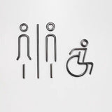 Deluxe Brass Washroom Sign, Bathroom Sign, Restroom Sign, Toilet Sign, Disabled Sign, Handicapped Sign