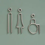 Deluxe Brass Washroom Sign, Bathroom Sign, Restroom Sign, Toilet Sign, Disabled Sign, Handicapped Sign