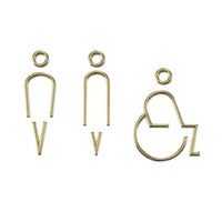 Deluxe Brass Washroom Sign, Bathroom Sign, Restroom Sign, Toilet Sign, Disabled Sign, Handicapped Sign