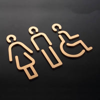 Luxury Matt Surface Metal Washroom Sign, Bathroom Sign, Restroom Sign, Toilet Sign, Disabled Sign, Handicapped Sign