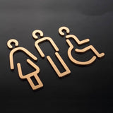 Luxury Matt Surface Metal Washroom Sign, Bathroom Sign, Restroom Sign, Toilet Sign, Disabled Sign, Handicapped Sign