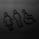 Luxury Matt Surface Metal Washroom Sign, Bathroom Sign, Restroom Sign, Toilet Sign, Disabled Sign, Handicapped Sign