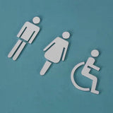 Luxury Matt Surface Metal Washroom Sign, Bathroom Sign, Restroom Sign, Toilet Sign, Disabled Sign, Handicapped Sign