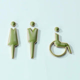 Luxury 3d Metal with Color Washroom Sign, Bathroom Sign, Restroom Sign, Toilet Sign, Handicapped Sign