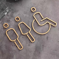 Luxury Matt Surface Metal Washroom Sign, Bathroom Sign, Restroom Sign, Toilet Sign, Disabled Sign, Handicapped Sign