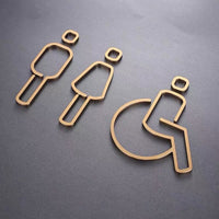 Luxury Matt Surface Metal Washroom Sign, Bathroom Sign, Restroom Sign, Toilet Sign, Disabled Sign, Handicapped Sign