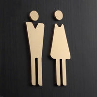 Luxury Matt Surface Metal Washroom Sign, Bathroom Sign, Restroom Sign, Toilet Sign