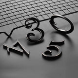 Luxury Aluminium Black with gold edge Number Sign, Door Number Sign, Hotel Number Sign