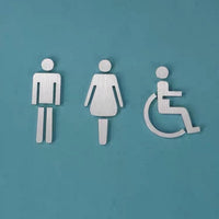 Luxury Matt Surface Metal Washroom Sign, Bathroom Sign, Restroom Sign, Toilet Sign, Disabled Sign, Handicapped Sign