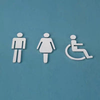 Luxury Matt Surface Metal Washroom Sign, Bathroom Sign, Restroom Sign, Toilet Sign, Disabled Sign, Handicapped Sign