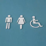 Luxury Matt Surface Metal Washroom Sign, Bathroom Sign, Restroom Sign, Toilet Sign, Disabled Sign, Handicapped Sign