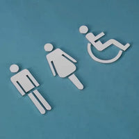 Luxury Matt Surface Metal Washroom Sign, Bathroom Sign, Restroom Sign, Toilet Sign, Disabled Sign, Handicapped Sign