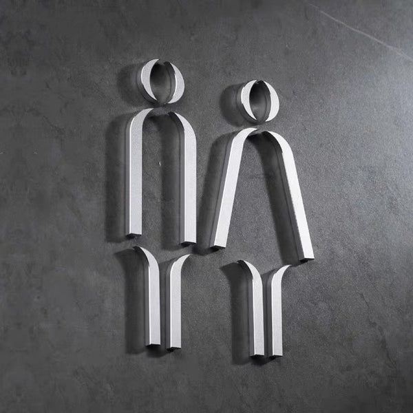 Luxury Aluminium Washroom Sign, Bathroom Sign, Restroom Sign, Toilet Sign