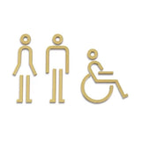 Luxury Matt Surface Metal Washroom Sign, Bathroom Sign, Restroom Sign, Toilet Sign, Disabled Sign, Handicapped Sign