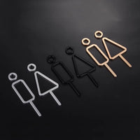 Luxury Matt Surface Metal Washroom Sign, Bathroom Sign, Restroom Sign, Toilet Sign