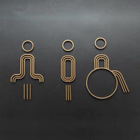 Luxury Matt Surface Metal Washroom Sign, Bathroom Sign, Restroom Sign, Toilet Sign, Disabled Sign, Handicapped Sign