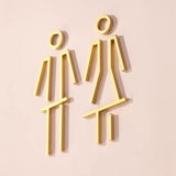 Luxury Aluminium Washroom Sign, Bathroom Sign, Restroom Sign, Toilet Sign