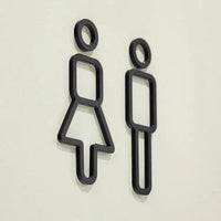 Luxury Aluminium Washroom Sign, Bathroom Sign, Restroom Sign, Toilet Sign