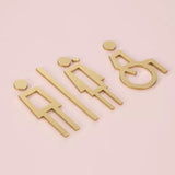 Luxury Matt Surface Metal Washroom Sign, Bathroom Sign, Restroom Sign, Toilet Sign, Disabled Sign, Handicapped Sign