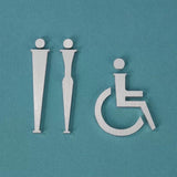 Luxury Matt Surface Metal Washroom Sign, Bathroom Sign, Restroom Sign, Toilet Sign, Disabled Sign, Handicapped Sign