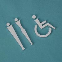 Luxury Matt Surface Metal Washroom Sign, Bathroom Sign, Restroom Sign, Toilet Sign, Disabled Sign, Handicapped Sign