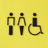 Luxury Matt Surface Metal Washroom Sign, Bathroom Sign, Restroom Sign, Toilet Sign, Disabled Sign, Handicapped Sign