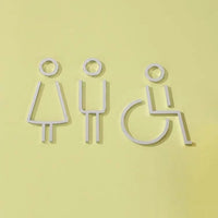 Luxury Matt Surface Metal Washroom Sign, Bathroom Sign, Restroom Sign, Toilet Sign, Disabled Sign, Handicapped Sign