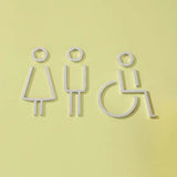 Luxury Matt Surface Metal Washroom Sign, Bathroom Sign, Restroom Sign, Toilet Sign, Disabled Sign, Handicapped Sign