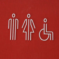 Luxury Matt Surface Metal Washroom Sign, Bathroom Sign, Restroom Sign, Toilet Sign, Disabled Sign, Handicapped Sign