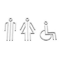 Luxury Matt Surface Metal Washroom Sign, Bathroom Sign, Restroom Sign, Toilet Sign, Disabled Sign, Handicapped Sign