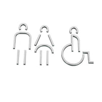 Luxury Matt Surface Metal Washroom Sign, Bathroom Sign, Restroom Sign, Toilet Sign, Disabled Sign, Handicapped Sign